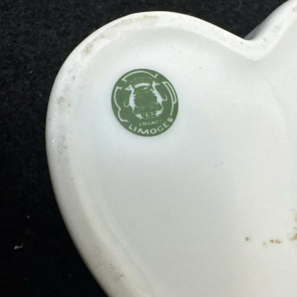 Limoges France Porcelain Heart Trinket Box 